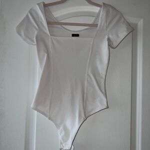 White short sleeve Bodysuit